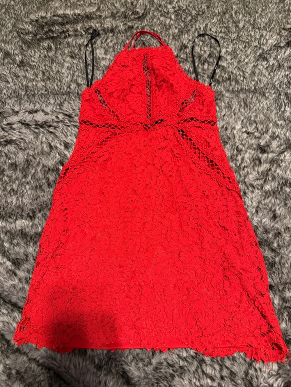 Forever 21 Red Lace Mini Dress